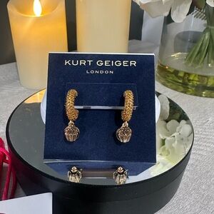 Kurt Geiger Gold Textured Earrings